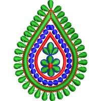 Blouse Design No :MSM - 560 - Border With Butta, U Shape