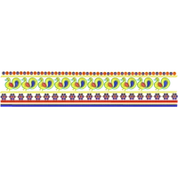 Blouse Design No :MSM - 568 , Peacock - Simple Border, U Shape