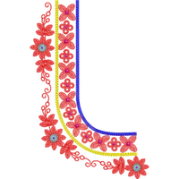 Blouse Design No :MSM - 573 - Simple Border, U Shape