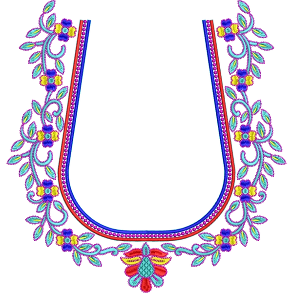 Blouse Design No :MSM - 577 - U Shape, Simple Border