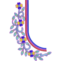 Blouse Design No :MSM - 577 - U Shape, Simple Border