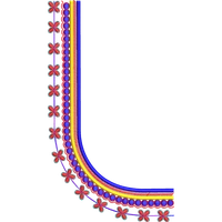 Blouse Design No :MSM - 586 - Simple Border, U Shape