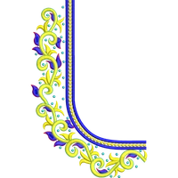 Blouse Design No :MSM - 587 - Simple Border, U Shape