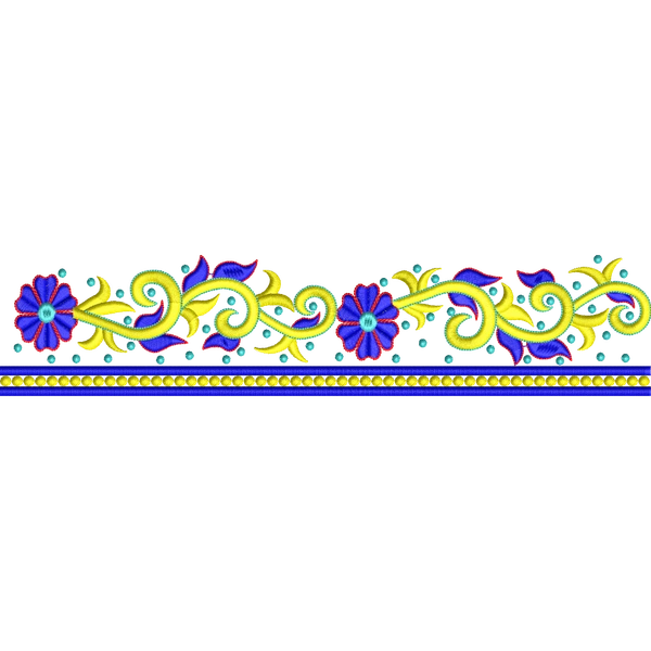 Blouse Design No :MSM - 587 - Simple Border, U Shape