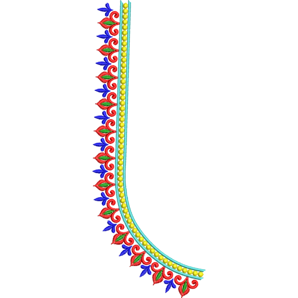 Blouse Design No :MSM - 596 - Simple Border, U Shape