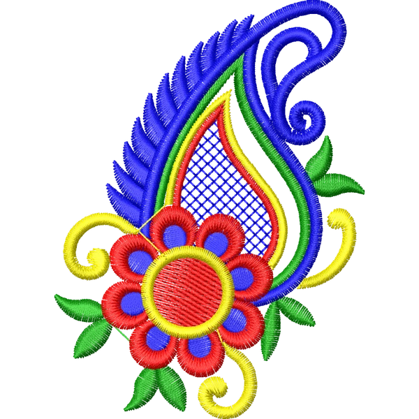 Blouse Design No :MSM - 600 - Border With Butta, U Shape