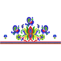 Blouse Design No :MSM - 601 - Border With Butta, U Shape