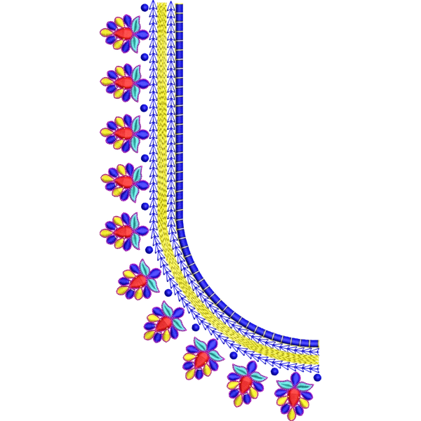 Blouse Design No :MSM - 604 - U Shape, Simple Border