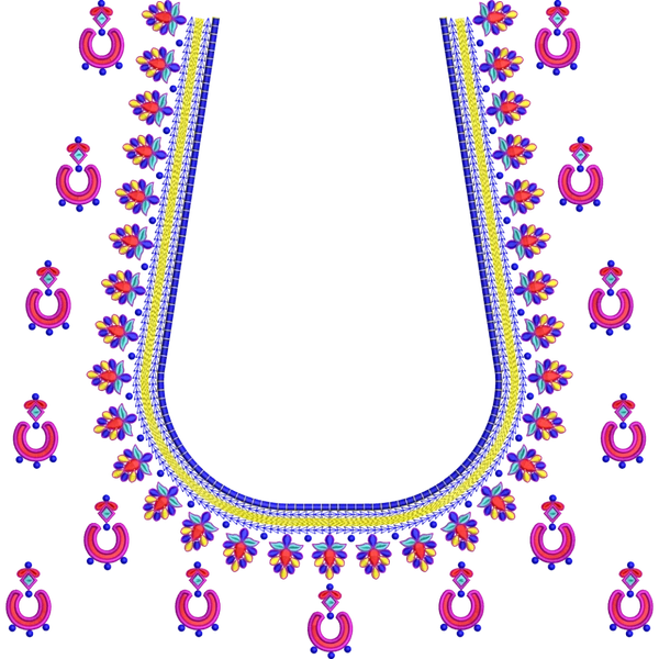 Blouse Design No :MSM - 604 - Butta, U Shape