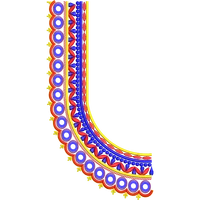 Blouse Design No :MSM - 612 - Simple Border, U Shape