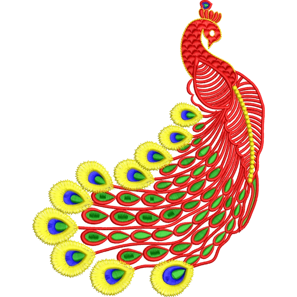 Blouse Design No :MSM - 615 , Peacock - Butta, U Shape