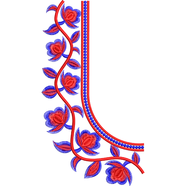 Blouse Design No :MSM - 616 - Simple Border, U Shape