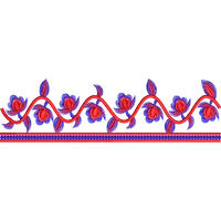 Blouse Design No :MSM - 616 - Simple Border, U Shape