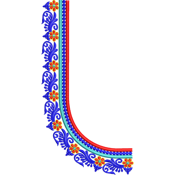 Blouse Design No :MSM - 639 - Simple Border, Square Shape