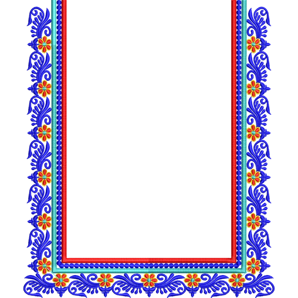 Blouse Design No :MSM - 639 - Simple Border, Square Shape