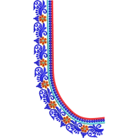 Blouse Design No :MSM - 642 - Simple Border, U Shape