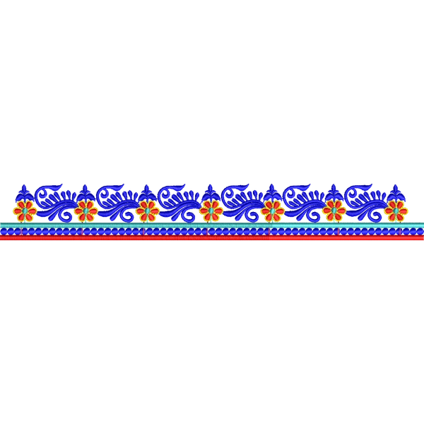 Blouse Design No :MSM - 642 - Simple Border, U Shape