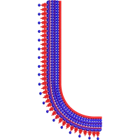 Blouse Design No :MSM - 646 - Simple Border, U Shape