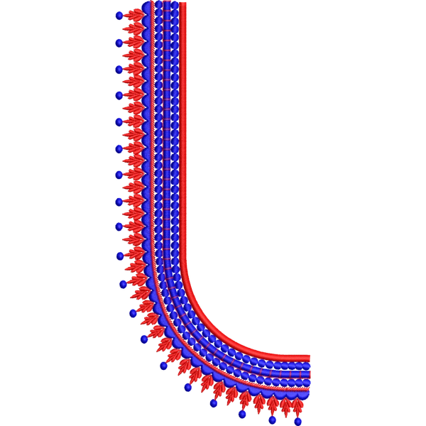 Blouse Design No :MSM - 646 - Simple Border, U Shape