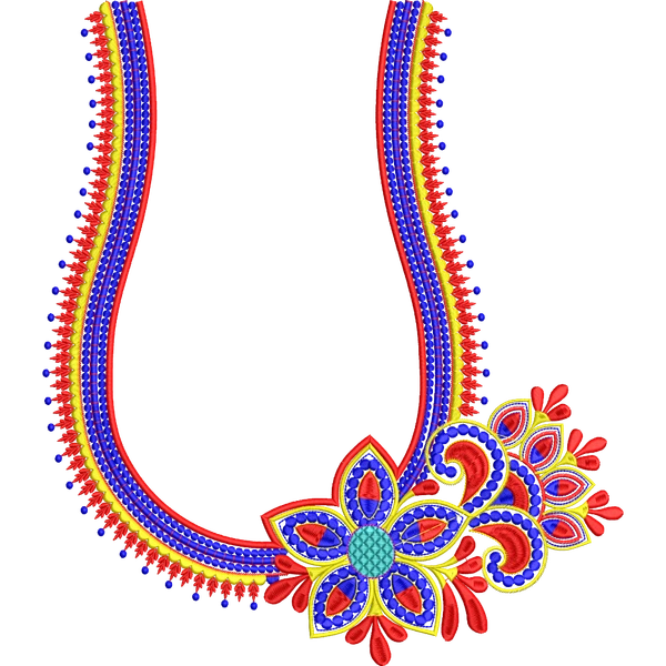 Blouse Design No :MSM - 646 - Simple Border, U Shape