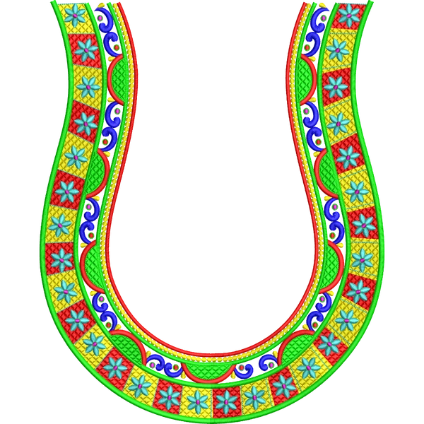 Blouse Design No :MSM - 650 - Simple Border, U Shape