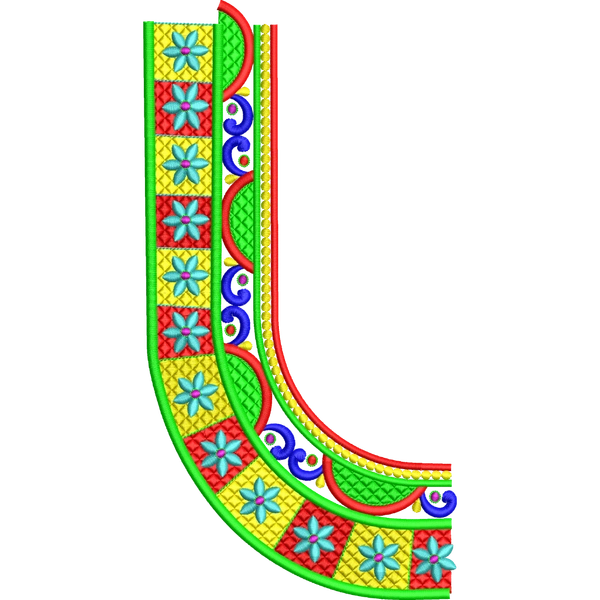 Blouse Design No :MSM - 650 - Simple Border, U Shape