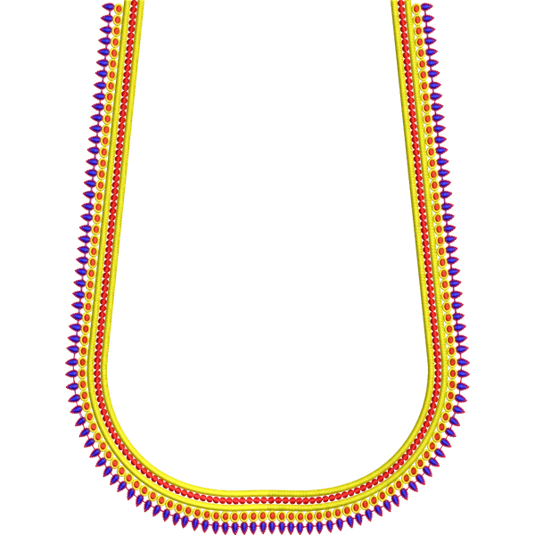 Blouse Design No :MSM - 652 - Simple Border, U Shape