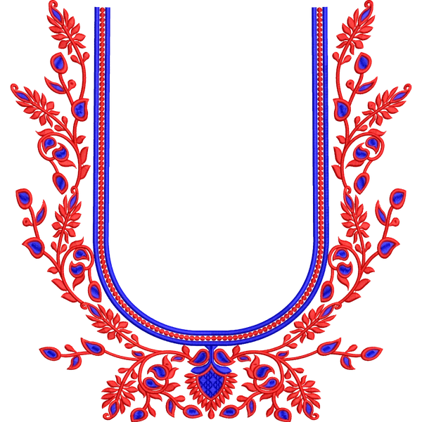 Blouse Design No :MSM - 653 - Simple Border, U Shape