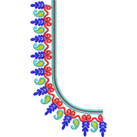 Blouse Design No :MSM - 655 - Simple Border, U Shape