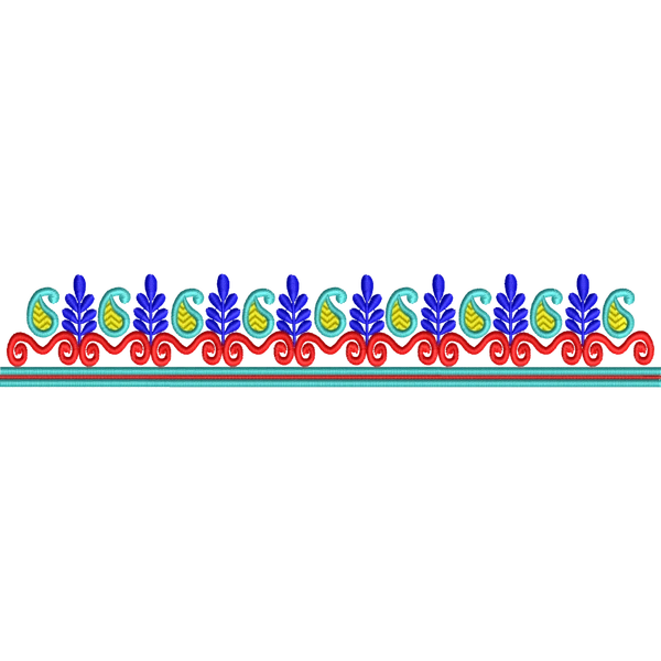 Blouse Design No :MSM - 655 - Simple Border, U Shape