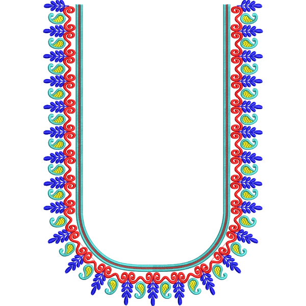 Blouse Design No :MSM - 655 - Simple Border, U Shape