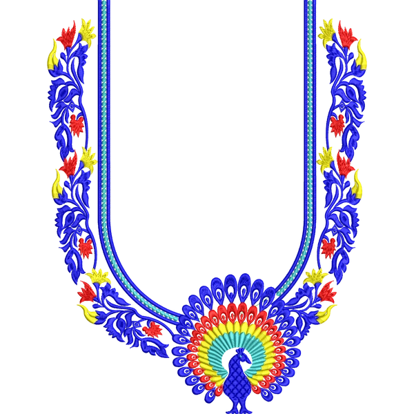 Blouse Design No :MSM - 656 - Simple Border, U Shape