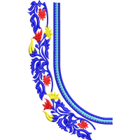 Blouse Design No :MSM - 656 - Simple Border, U Shape