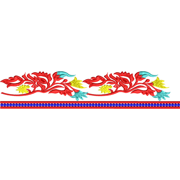 Blouse Design No :MSM - 656 - Simple Border, U Shape