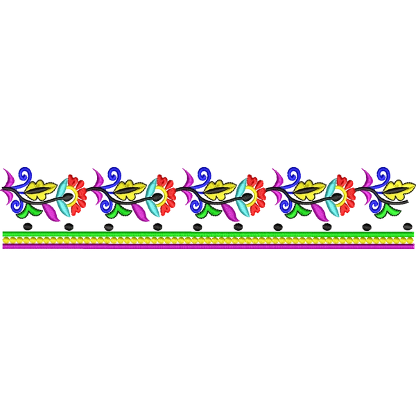 Blouse Design No :MSM - 663 - Simple Border, U Shape