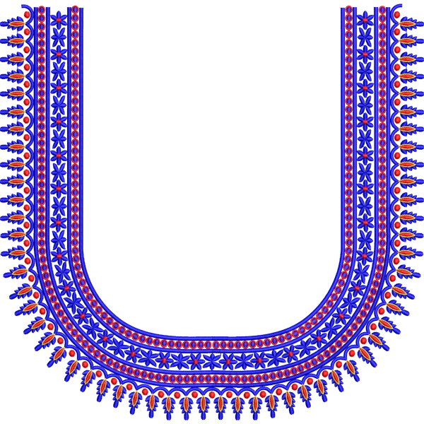 Blouse Design No :MSM - 664 - Simple Border, U Shape