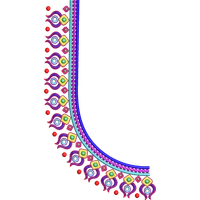 Blouse Design No :MSM - 666 - Simple Border, U Shape