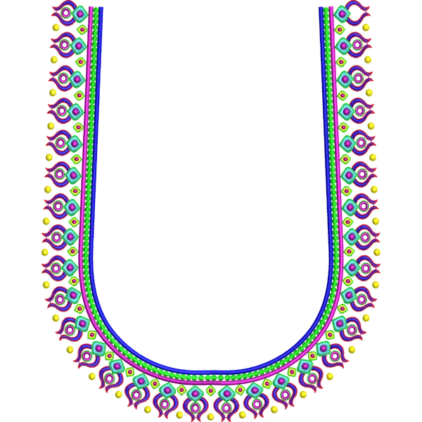 Blouse Design No :MSM - 666 - Simple Border, U Shape
