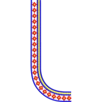 Blouse Design No :MSM - 668/1 - Simple Border, Pot Neck