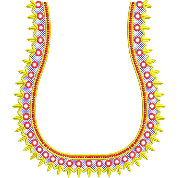 Blouse Design No :MSM - 670 - Simple Border, U Shape