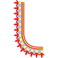 Blouse Design No :MSM - 670 - Simple Border, U Shape
