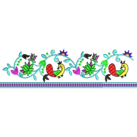 Blouse Design No :MSM - 671 - Simple Border, U Shape