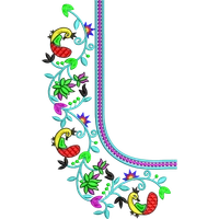 Blouse Design No :MSM - 671 - Simple Border, U Shape