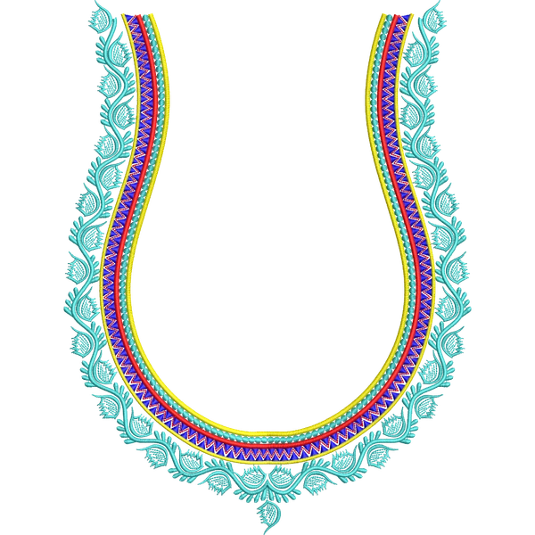 Blouse Design No :MSM - 672 - Simple Border, U Shape