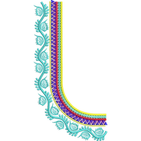 Blouse Design No :MSM - 672 - Simple Border, U Shape