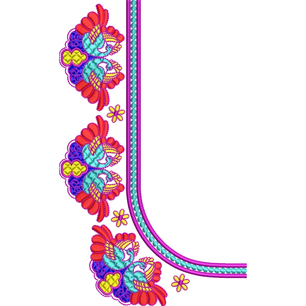 Blouse Design No :MSM - 673 - Butta, U Shape