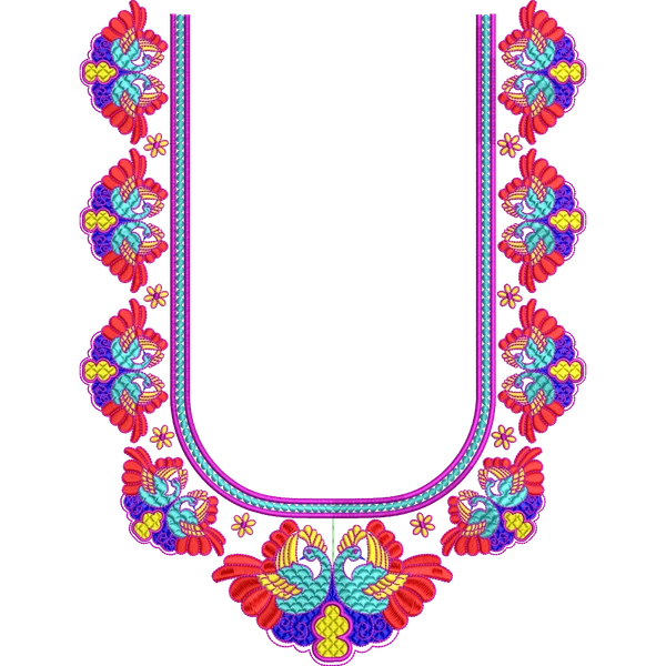 Blouse Design No :MSM - 673 - Butta, U Shape