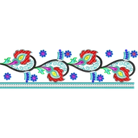 Blouse Design No :MSM - 677 - Simple Border, U Shape