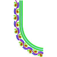 Blouse Design No :MSM - 683 - Simple Border, U Shape