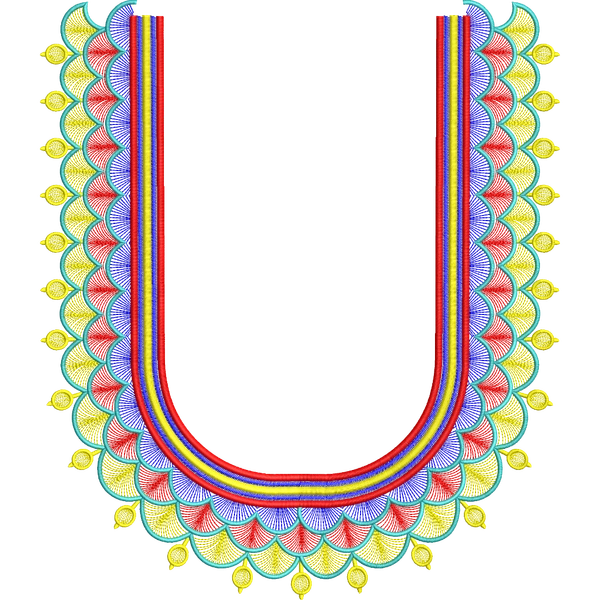 Blouse Design No :MSM - 697 - Simple Border, U Shape